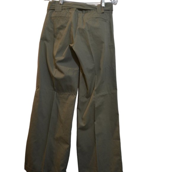 SPLIT DECISION Cotton Wideleg bootcut Low Rise Tie Hooks Fasten Folded Bottoms 7 - Picture 4 of 4